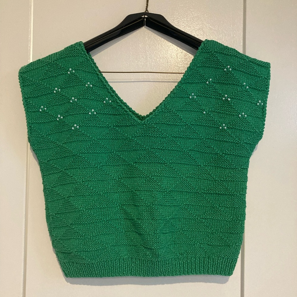 Vintage green sweater vest